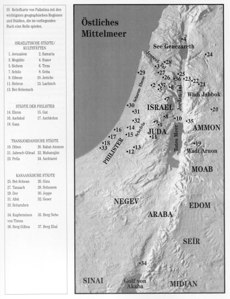Mapa con Israel, Jud�, Am�n, Moab y Ed�m
                        722 apr.