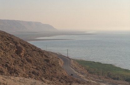 Southern region: Dead Sea with
                              steep coast