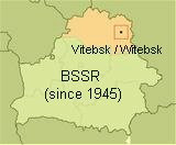 Map of BSSR
              with the position of Vitebsk