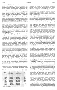 Encyclopaedia Judaica (1971): Cracow, vol.
                        5, col. 1027-1028