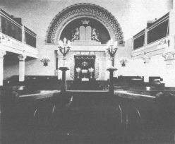 Encyclopaedia Judaica (1971): Finland, vol. 6,
                  col. 1297, the interior of the Helsinki synagogue