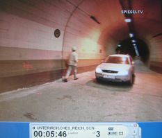 Neckarzimmern: tunnel
                            caretaker Heinz Rabe is passed by a military
                            vehicle with an Y number