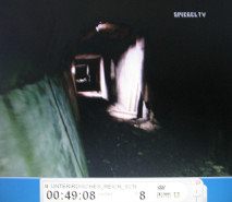 Chemical plant of Falkenhagen 14, sight
                          through the corridor half underground