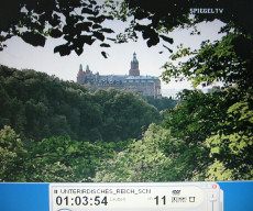F�rstenstein Castle near Waldenburg 01:
                View to the castle