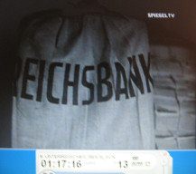 Salt mine of
                          Kaiseroda 21, film, a money bag of the
                          Reichsbank