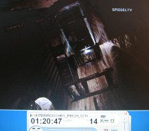 Obersalzberg-Berghof 14, sight up the
                          shaft with the remnants of the wooden stairs