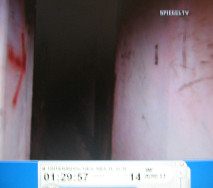 Obersalzberg-Berghof 52, bunker entrance
                          with a red arrow 01