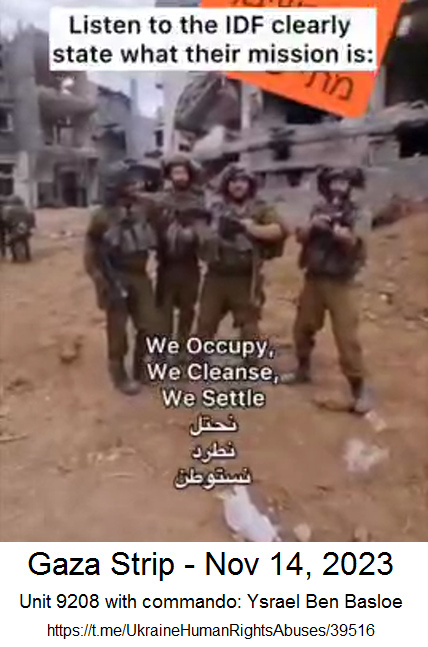 The Zionist
                  program in the Gaza Strip CC: occupy, cleanse and
                  settle - traditional colonialism of the 15th century -
                  Nov 14, 2023