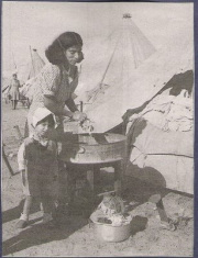 Refugee camp at Tel Aviv, 11 Dec 1947