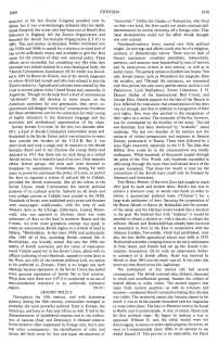 Encyclopaedia Judaica (1971): Zionism, vol.
                        16, col. 1069-1070