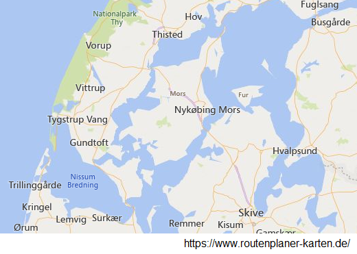 Mapa con Isla de Mors� / Mors� / Mors