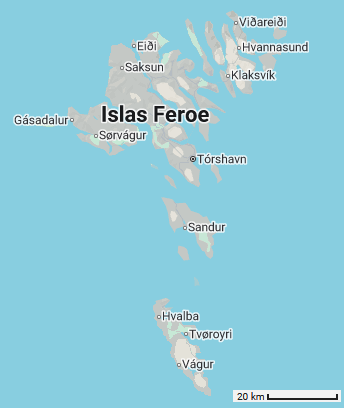 Karte der
                    F�r�er-Inseln