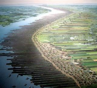 Dorestad mit Landungsbr�cken, Simulation