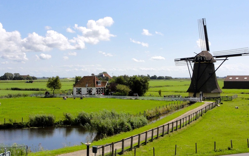 Westfriesland, Landschaft mit
                    Windm�hle, heute Holland