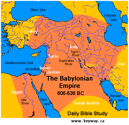 Karte
                      des Babylonischen Reichs, 606-536 v.Chr.