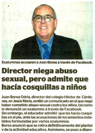 Der "katholische" Schulleiter
Borea will die Schüler nur "gekitzelt"
haben Der "katholische"
Schulleiter Borea will die Schüler nur
"gekitzelt" haben