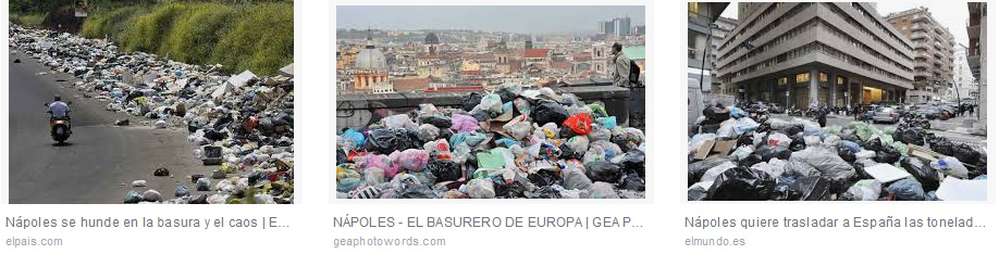 Katholische Stadt ertrinkt im M�ll,
              Beispiel Neapel 2008 bis 2010