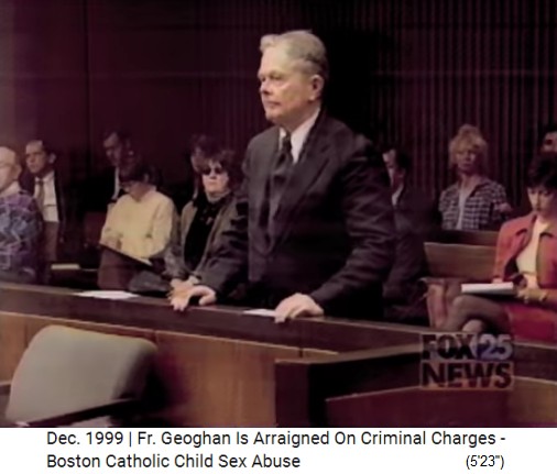 Criminal pedophile ex priest John
                Geoghan in the court hall 1999