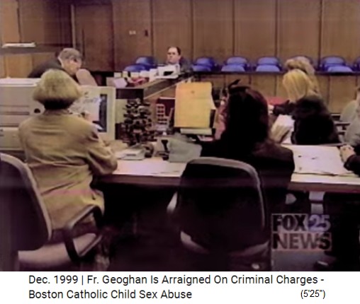 jury members and staff in
                  the court hall with the Geoghan case 1999