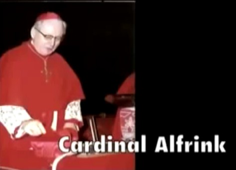 Satanist criminal Cardinal Alfrink, portrait