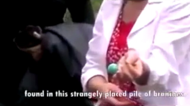 Toos Nijenhuis holds a pendant of a
                    girl in his hand 2