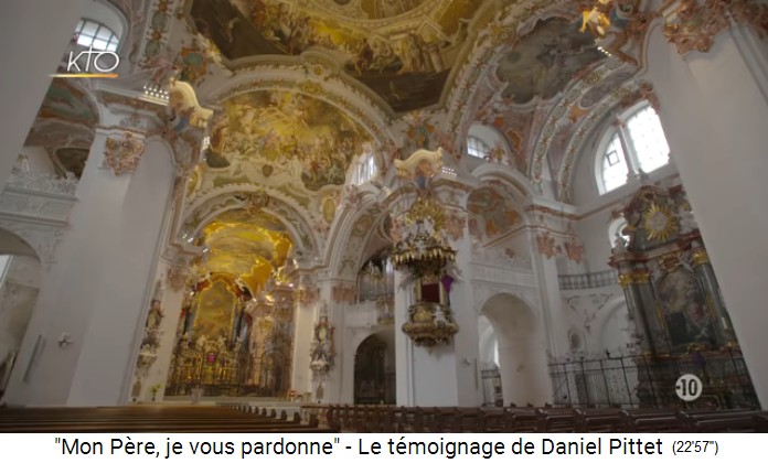 Satanic Monastery in Einsiedeln in central
                Switzerland, interior with a lot of Satanist gold