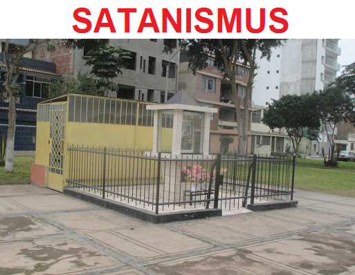 Lima Los Olivos, im Engelspark
                    (parque Los Angeles) steht dieser Glaskasten mit
                    einer "heiligen Jungfrau" drin, das ist
                    alles nur Satanismus