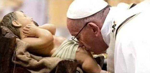 Pope abusing a baby kissing
                his penis 2016