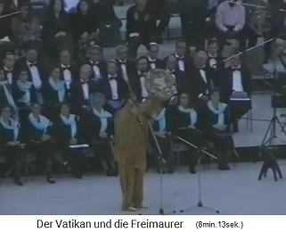 Das Religionstreffen am Vatikan vom 28. Oktober
                    1999, Ureinwohner mit grossem Tamburin