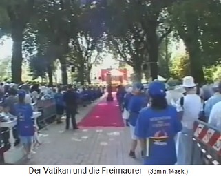 Marsch auf Rom
                    der rassistischen Pius-Priesterbruderschaft im
                    August 2000, Gottesdienst auf freiem Feld