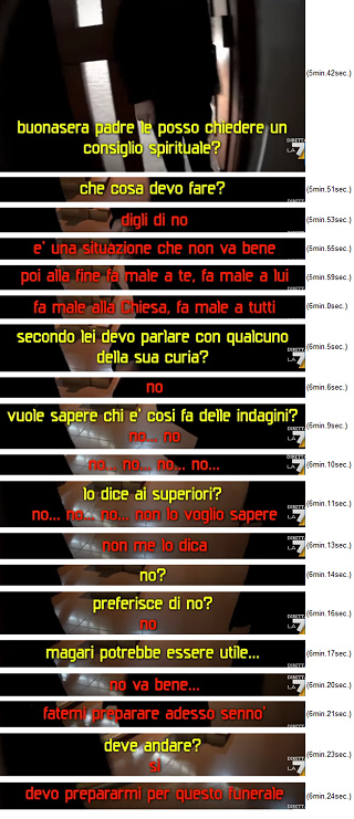 La
                        conversacin con un "Padre" en Roma
                        rechazando cada eclarecimiento lo que es un
                        principio del Vaticano gay criminal