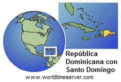 Mapa de la Repblica Dominicana con Santo
                Domingo