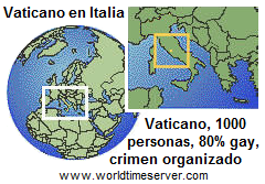 Mapa de
              Italia con el Vaticano gay criminal: 1000 personas, 80%
              son gays, crimen organizado