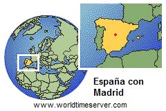 Mapa de Espa�a con
            Madrid