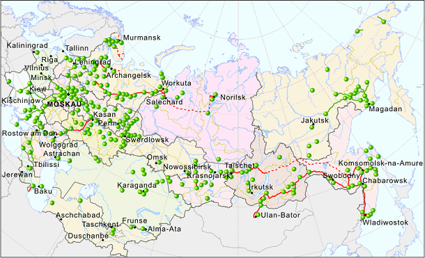 Karte der Gulaglager [17]