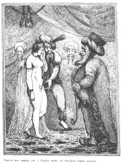 Encyclopaedia Judaica (1971):
                        Anti-Semitism, vol. 3, col. 127-128, cartoon
                        showing Jewish grandfathers showing a young
                        naked "Christian" woman