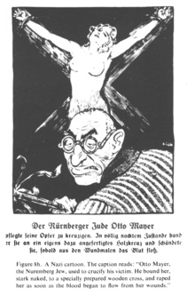 Encyclopaedia Judaica (1971):
                        Anti-Semitism, vol. 3, col. 134, cartoon of Otto
                        Mayer
