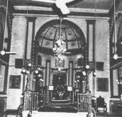Kneseth David Synagogue in Byculla,
                          Bombay (1861), interior