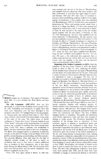 Encyclopaedia Judaica (1971): Berlin, vol. 4,
                      col. 639-640