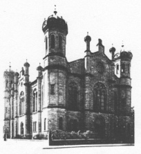 Encyclopaedia Judaica (1971):
                              Germany, vol. 7, col. 492. The
                              19th-century neo-oriental synagogue of
                              Darmstadt, destroyed by the Nazis
                              [[probably by the S.A.]] in 1938. Courtesy
                              Darmstadt Municipality. Photo Immo Beyer,
                              Darmstadt