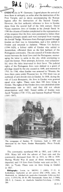 Encyclopaedia Judaica (1971): Emden, vol. 6,
                      col. 721