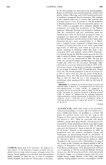 Encyclopaedia Judaica (1971): Jews in
                      Luebeck, vol. 11, col. 555-556