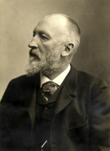 Auguste Scheurer-Kestner, vice president
                          of the French senate, who stated that Dreyfus
                          was innocent, profile