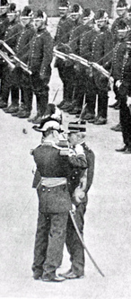 Alfred Dreyfus
                          gets his full rehabilitation on 21 July 1906
                          when he gets the honor to be knight of the
                          Legion of Honour