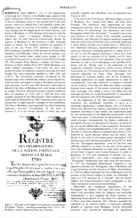 Encyclopaedia Judaica (1971): Bordeaux,
                          vol. 4, col. 1243-1244