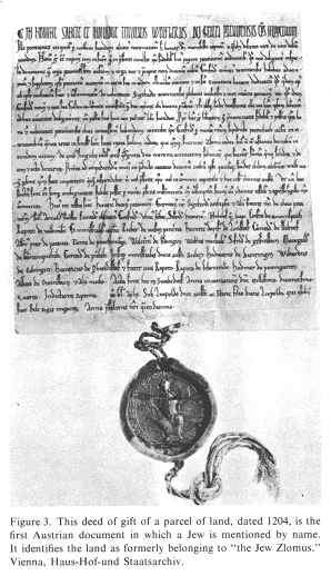 Encyclopaedia Judaica: Austria, vol.3, col.891,
                    gift of territory 1204