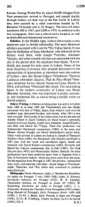 Encyclopaedia judaica: Jews
in Lisbon, vol. 11, col. 303 Encyclopaedia judaica: Jews in Lisbon, vol.
11, col. 303