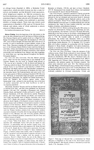 Encyclopaedia Judaica 1971: Instanbul,
                            vol. 9, col. 1097-1098