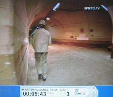 Neckarzimmern: Tunnelw�rter Heinz Rabe
                          l�uft auf einer Tunnelstrasse
