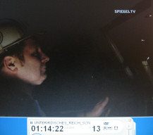 Salzbergwerk Kaiseroda 11: Fahrt durch
                          das Salzstollenlabyrinth 02, der Fahrer